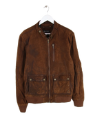 Vintage Lederjacke Braun M – Vorderseite