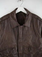 Vintage Lederjacke Braun M – Detailansicht Vorderseite