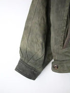 Vintage Lederjacke Grün XL – Detailbild 1