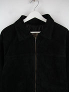 Vintage Lederjacke Schwarz XL – Detailansicht Vorderseite