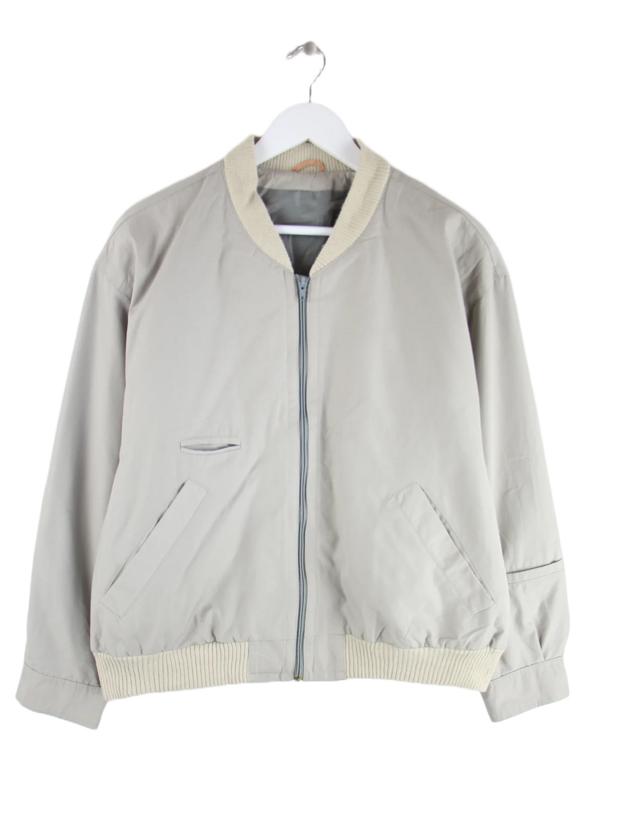 Vintage Leichte Jacke Beige L – Vorderseite