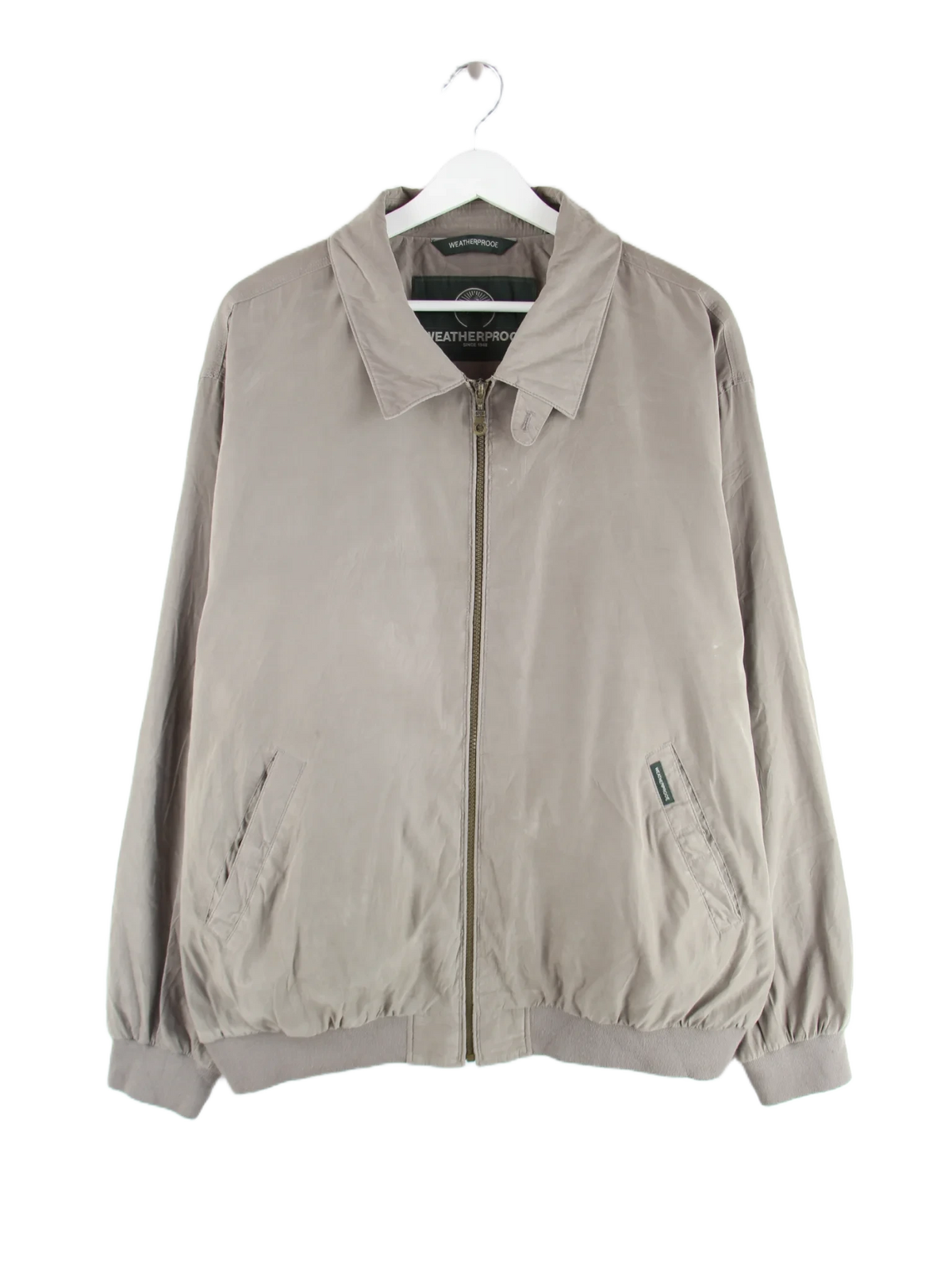 Vintage Leichte Jacke Grau XL – Vorderseite
