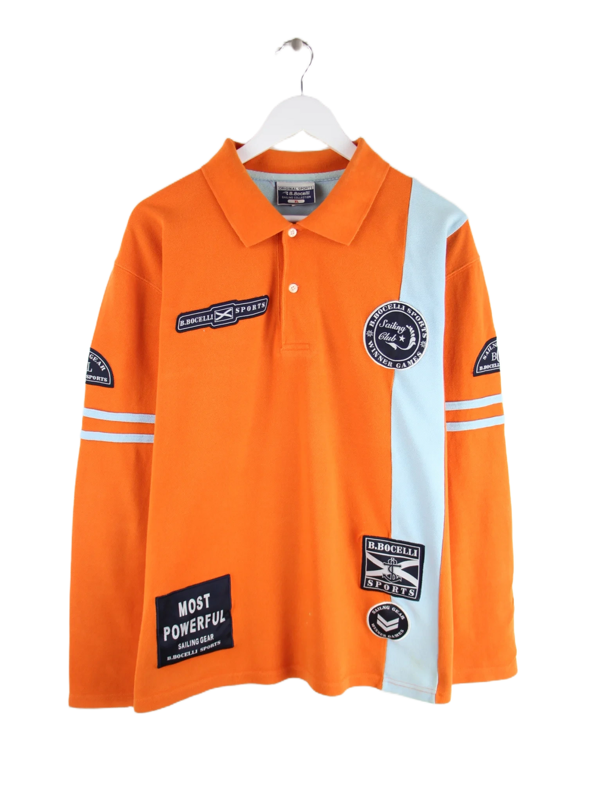 Vintage Polo Orange XL – Vorderseite