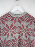 Vintage Pullover Grau L – Detailansicht Vorderseite