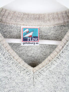 Vintage Pullover Grau L – Detailansicht Vorderseite