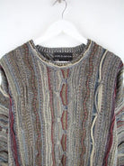 Vintage Pullover Mehrfarbig L – Detailansicht Vorderseite