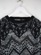 Vintage Pullover Schwarz XL – Detailansicht Vorderseite
