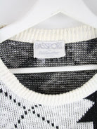 Vintage Pullover Weiß M – Etikett