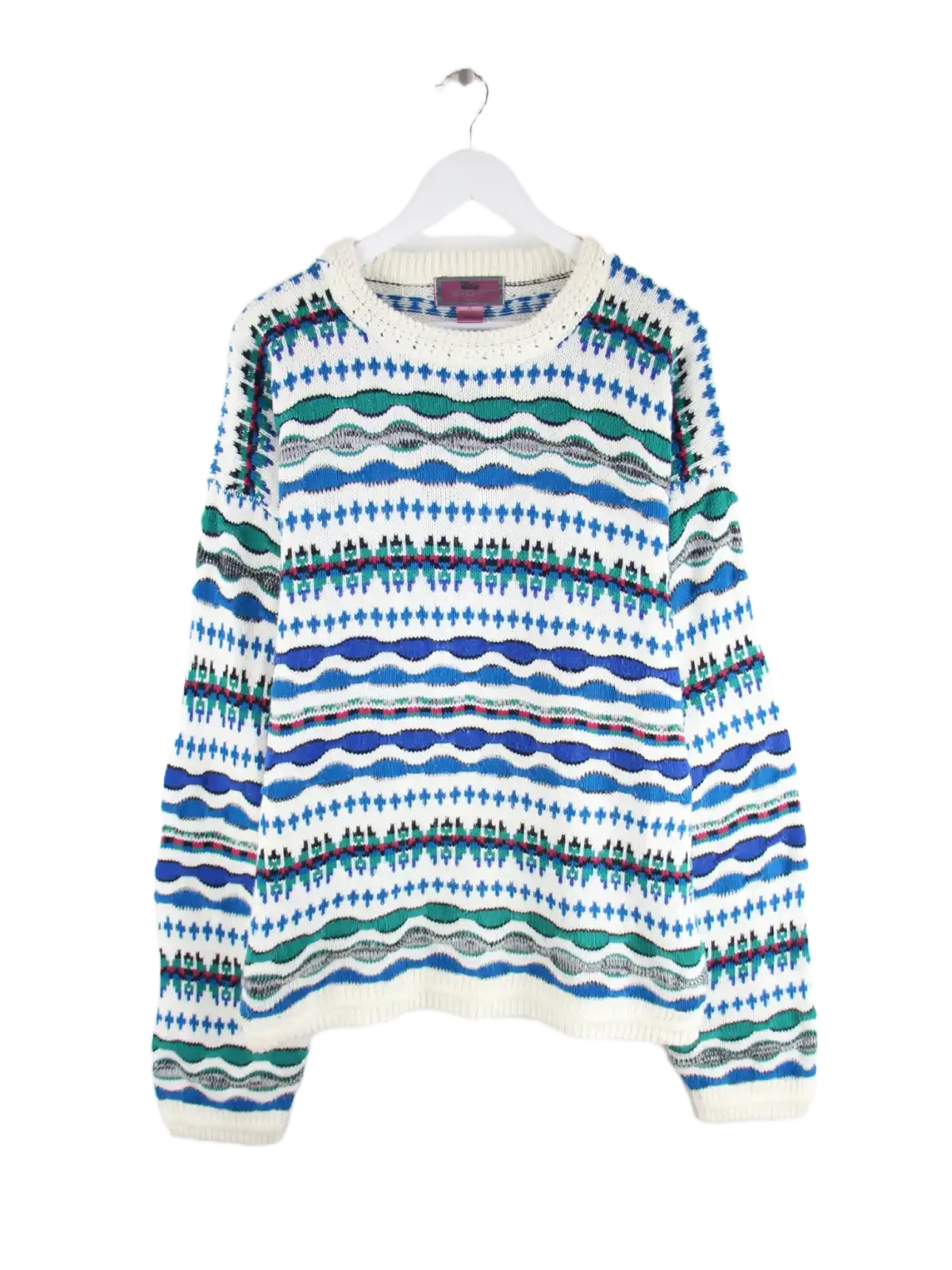 Vintage Pullover Weiß XL – Vorderseite