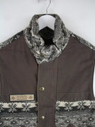 Vintage Weste Grau M – Detailansicht Vorderseite