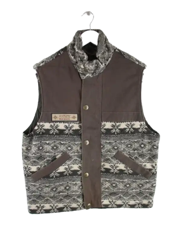Vintage Weste Grau M – Vorderseite