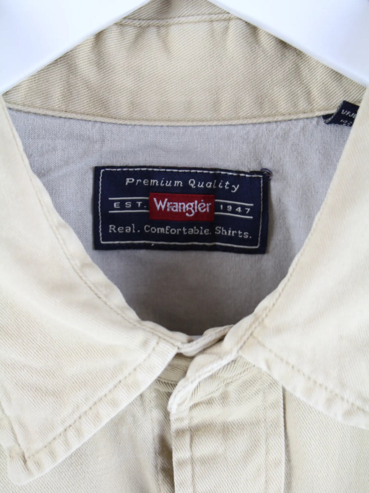 Wrangler Freizeit Hemd Braun M – Etikett