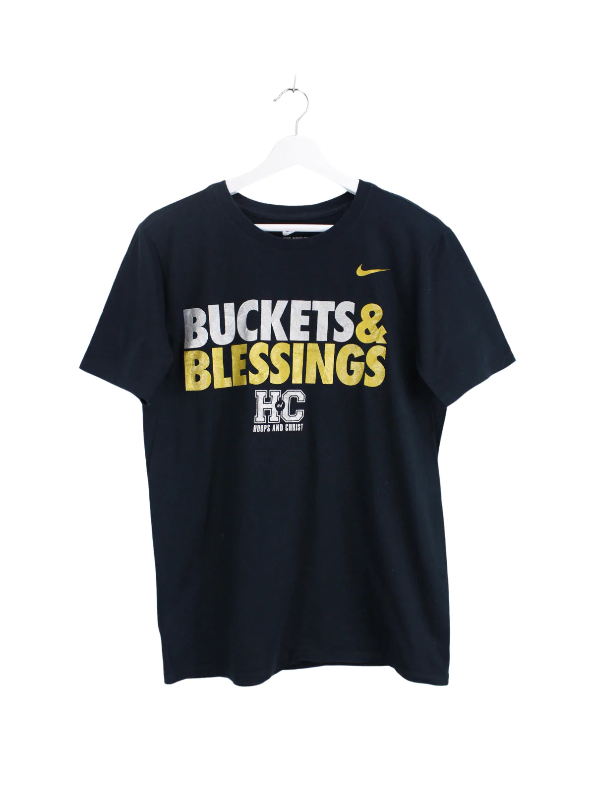 Nike Buckets Print T Shirt Black S Peeces
