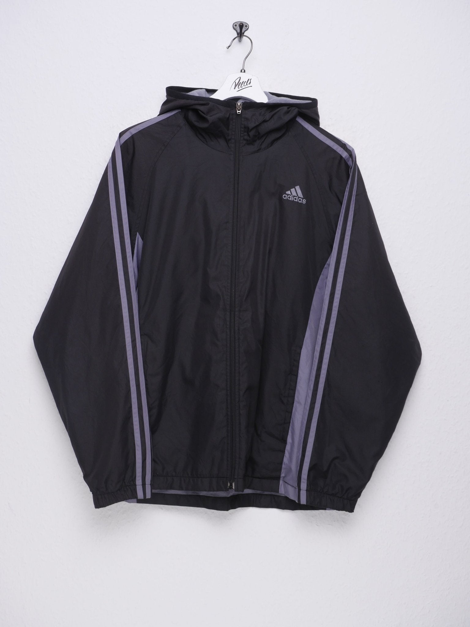 Adidas embroidered Logo black Track Jacke - Peeces