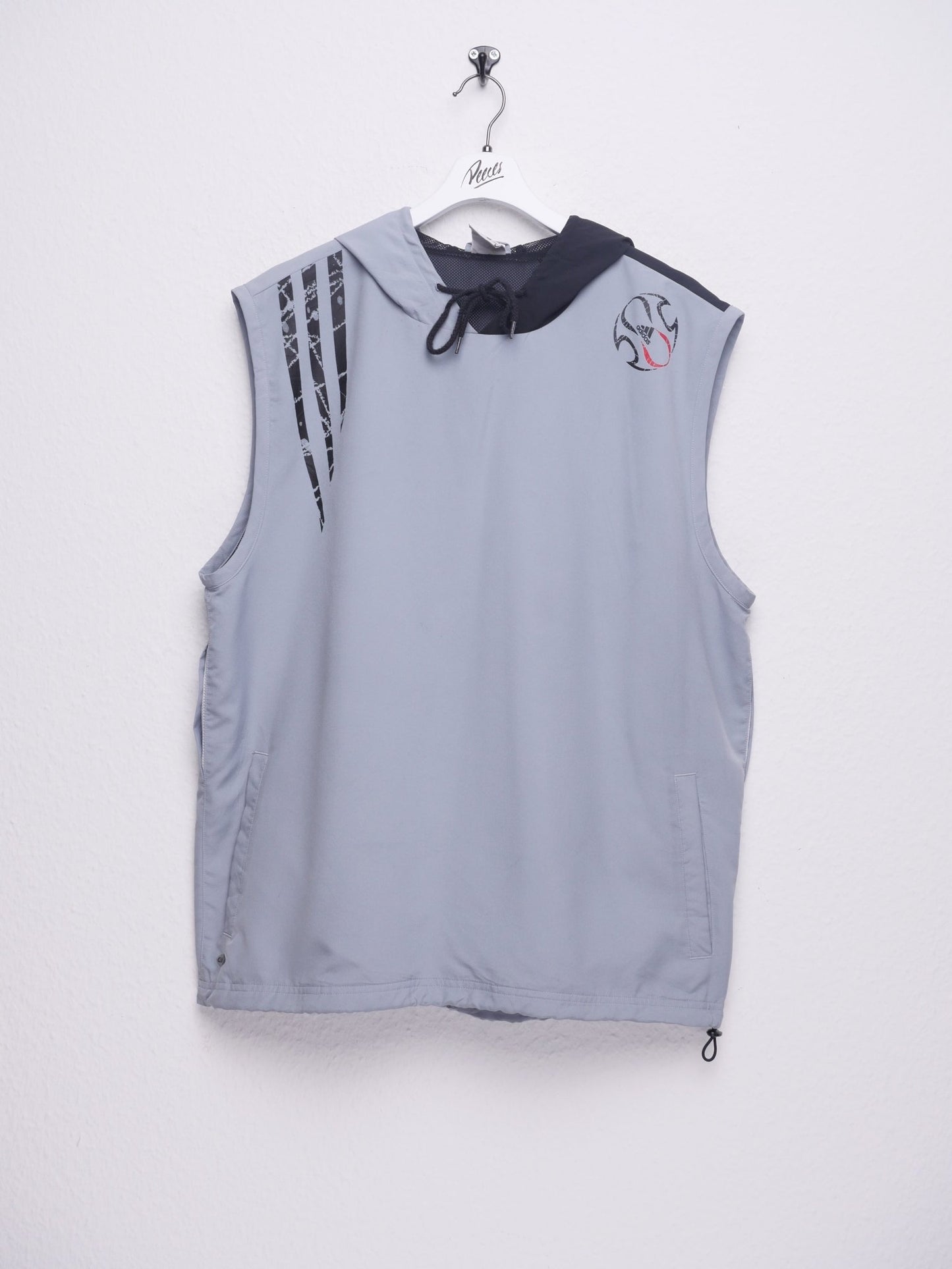 Adidas embroidered Logo Jersey sleeveless Hoodie - Peeces