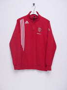 adidas embroidered Logo red Half Zip Sweater - Peeces
