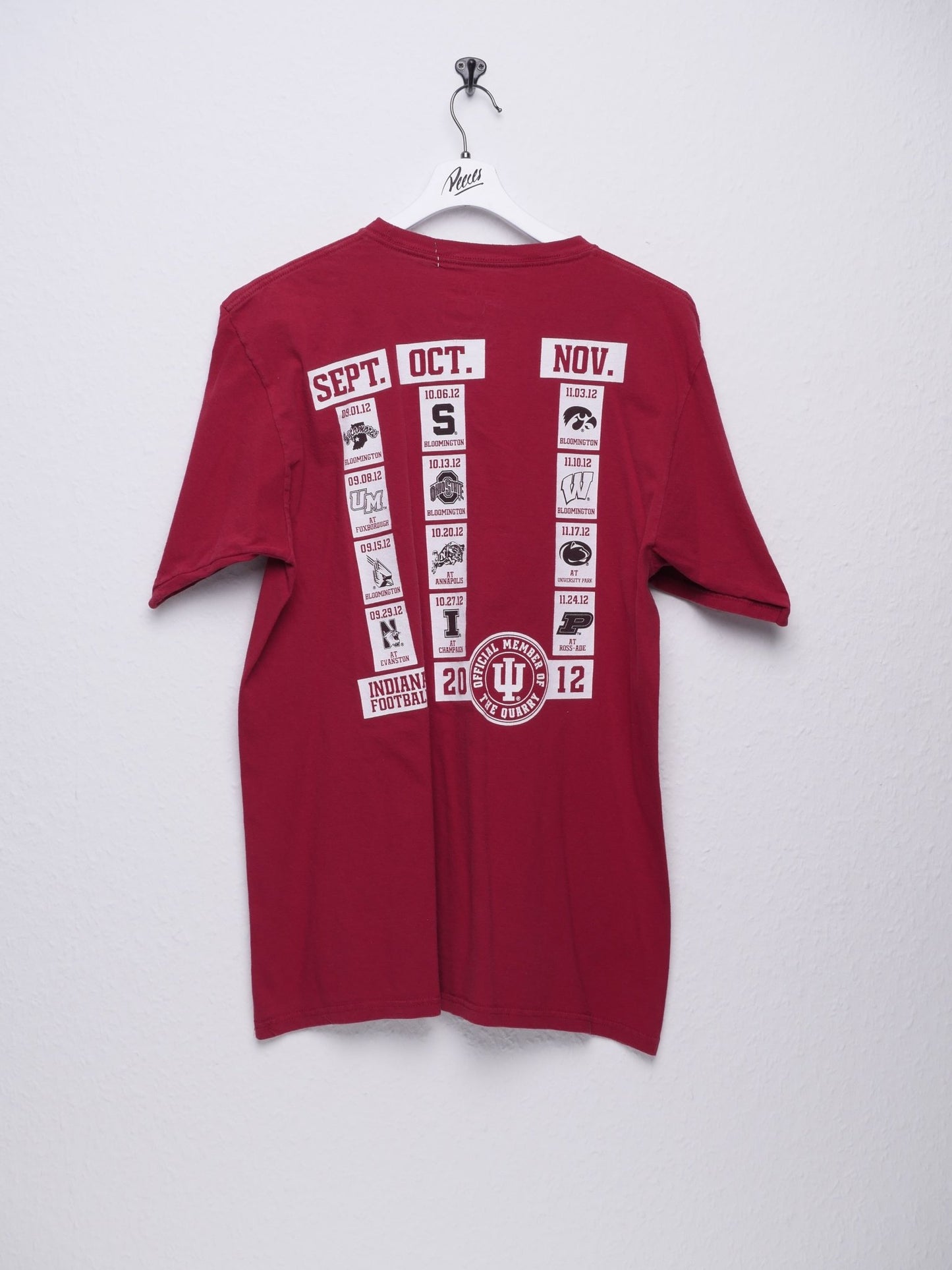 adidas printed Logo 'Inidiana Football' red Shirt - Peeces