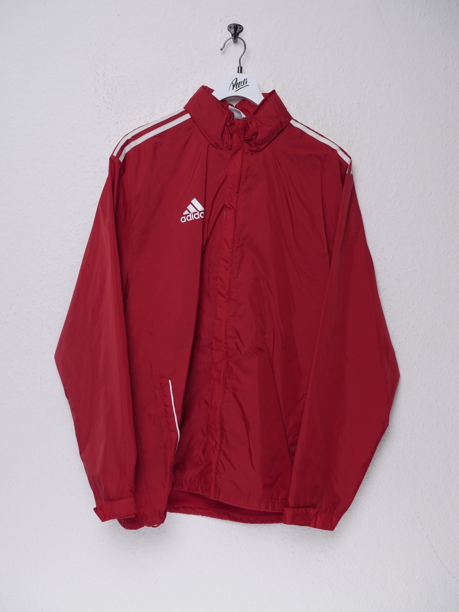 Adidas printed Logo red Track Jacket - Peeces