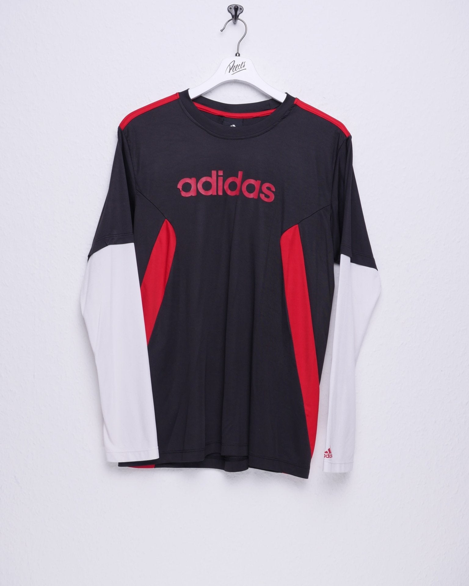 adidas printed Spellout three toned L/S Jersey Shirt - Peeces