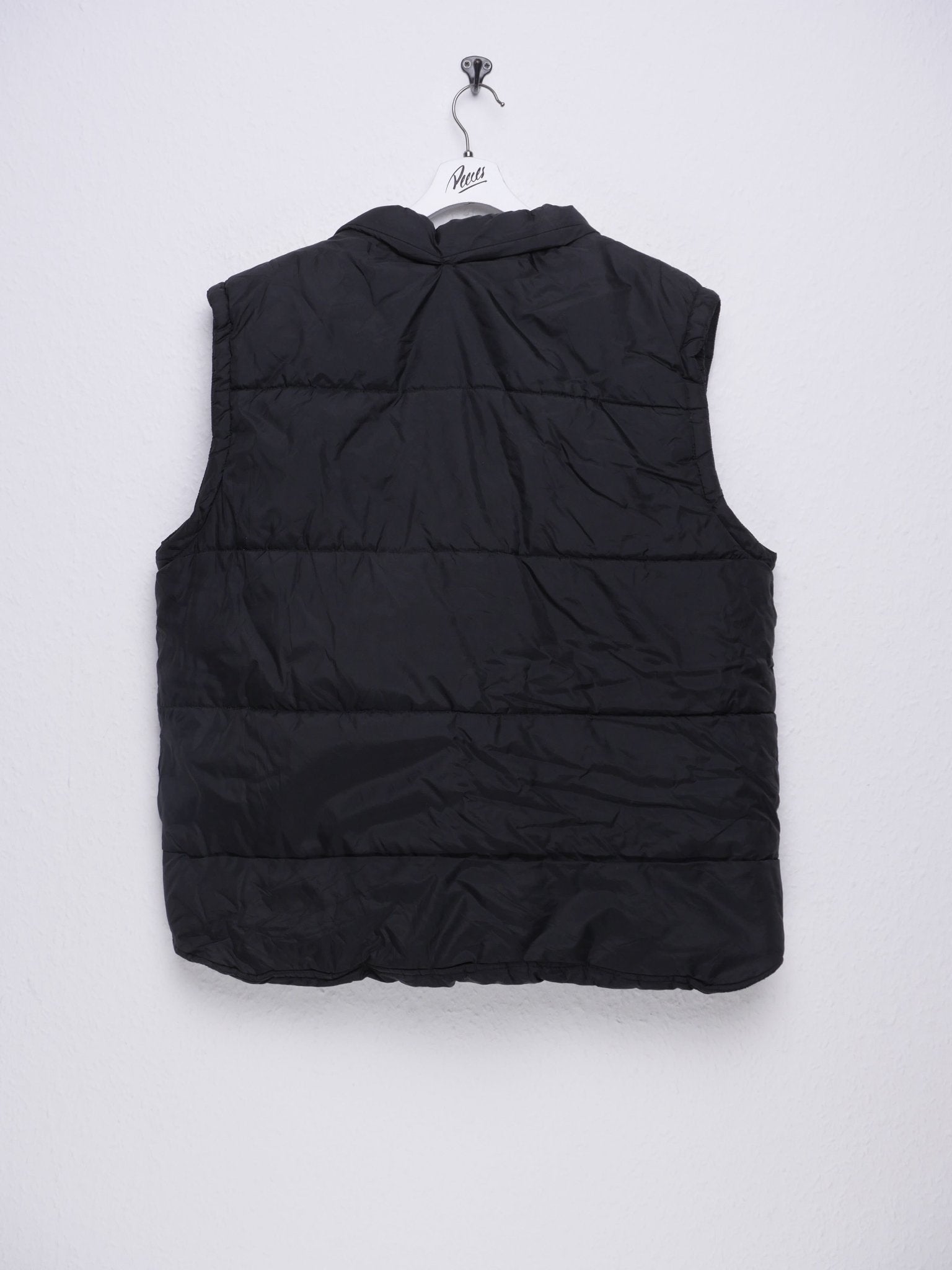 basic black Puffer Vest Jacke - Peeces