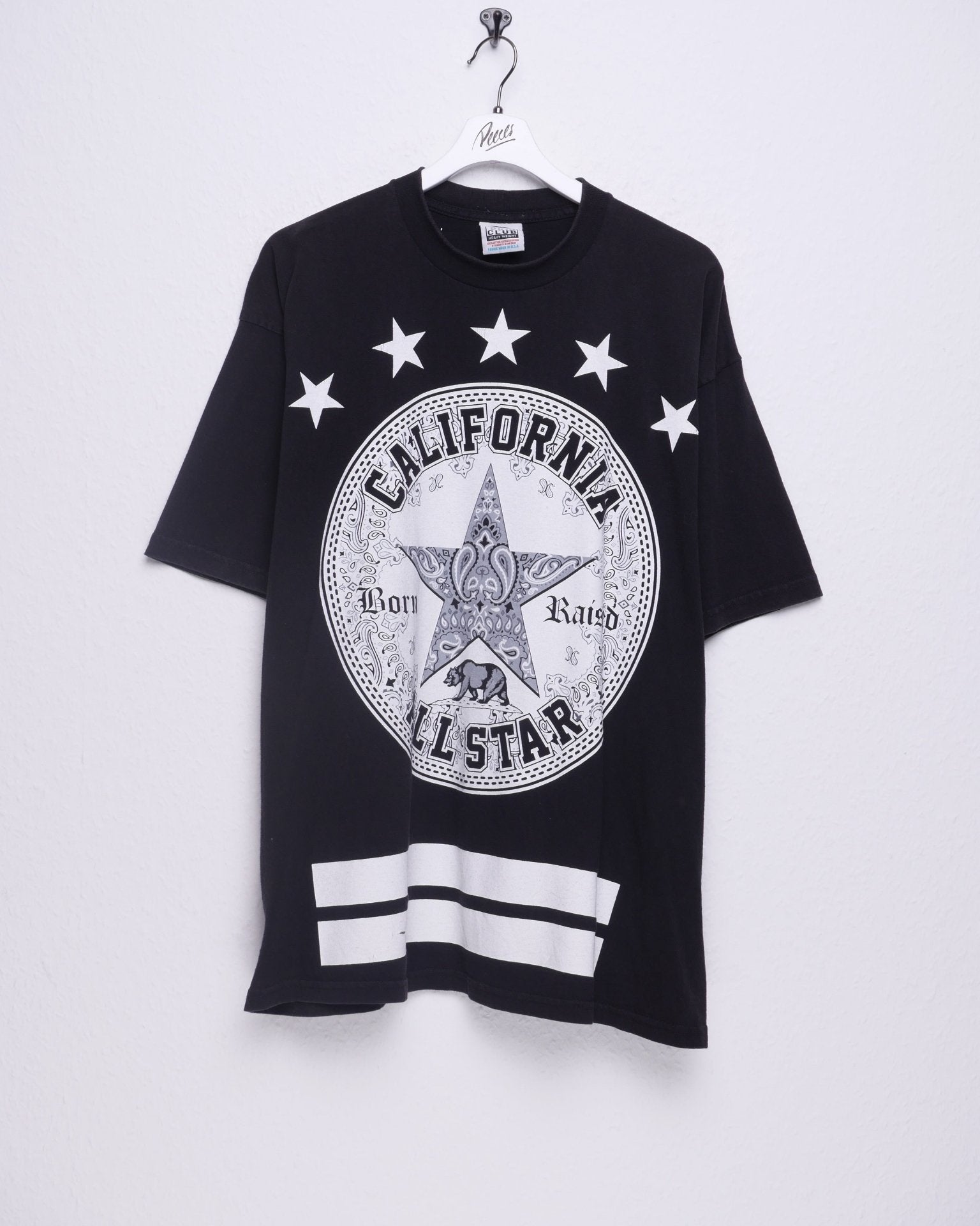 'California All Stars' printed Graphic black Shirt - Peeces