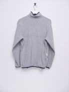 champion embroidered Spellout grey Half Buttoned Sweater - Peeces