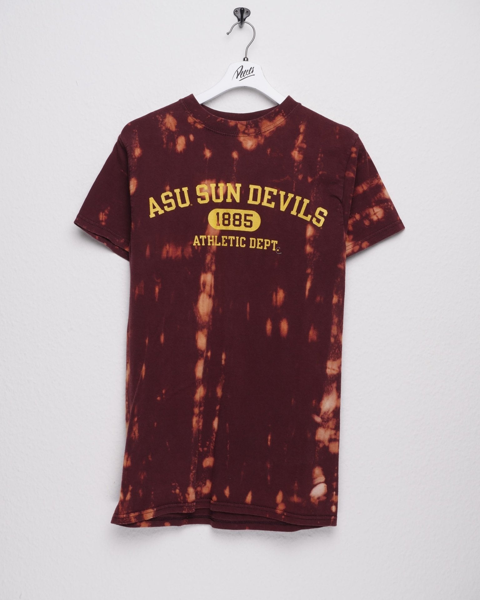 champion printed ASU Sun Devils Logo red Tie Dye Shirt - Peeces