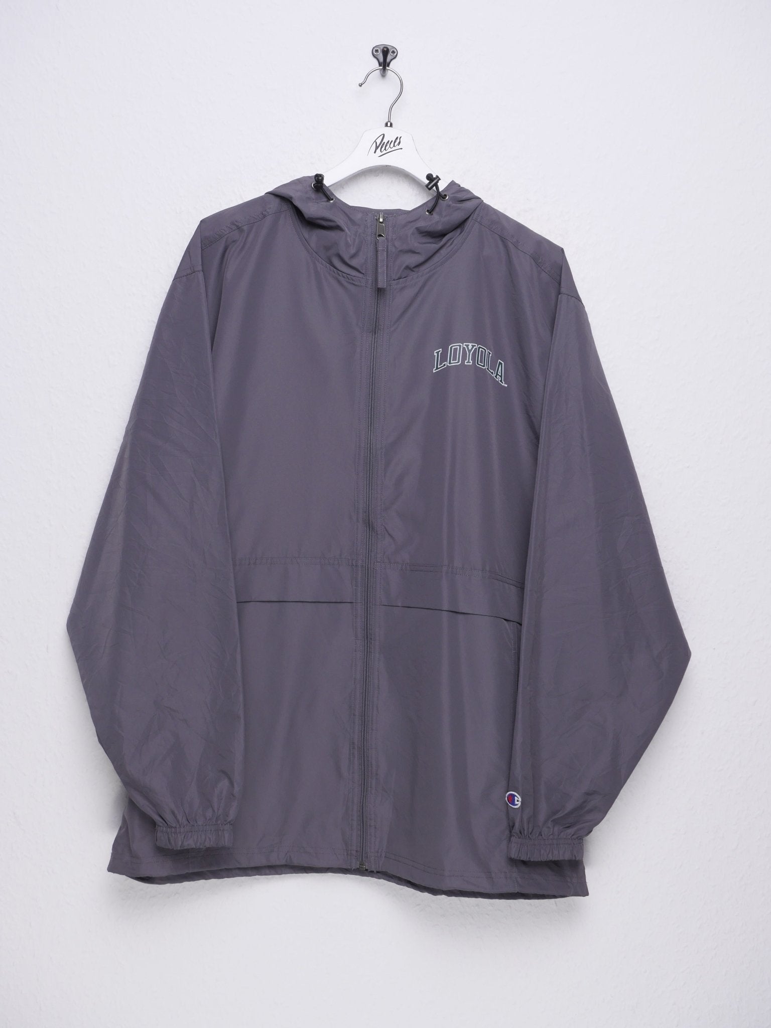 Champion printed 'Layola' Spellout grey Track Jacke - Peeces