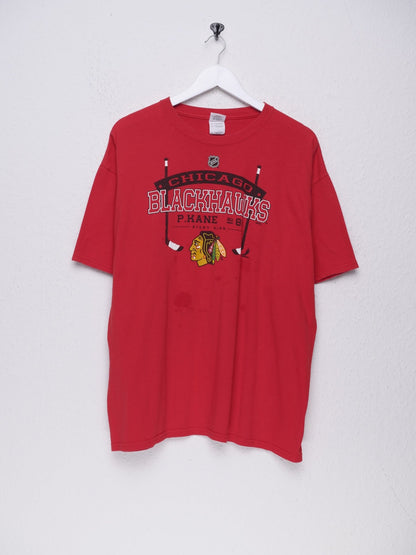 'Chicago Blackhawks' NHL printed Graphic red Shirt - Peeces