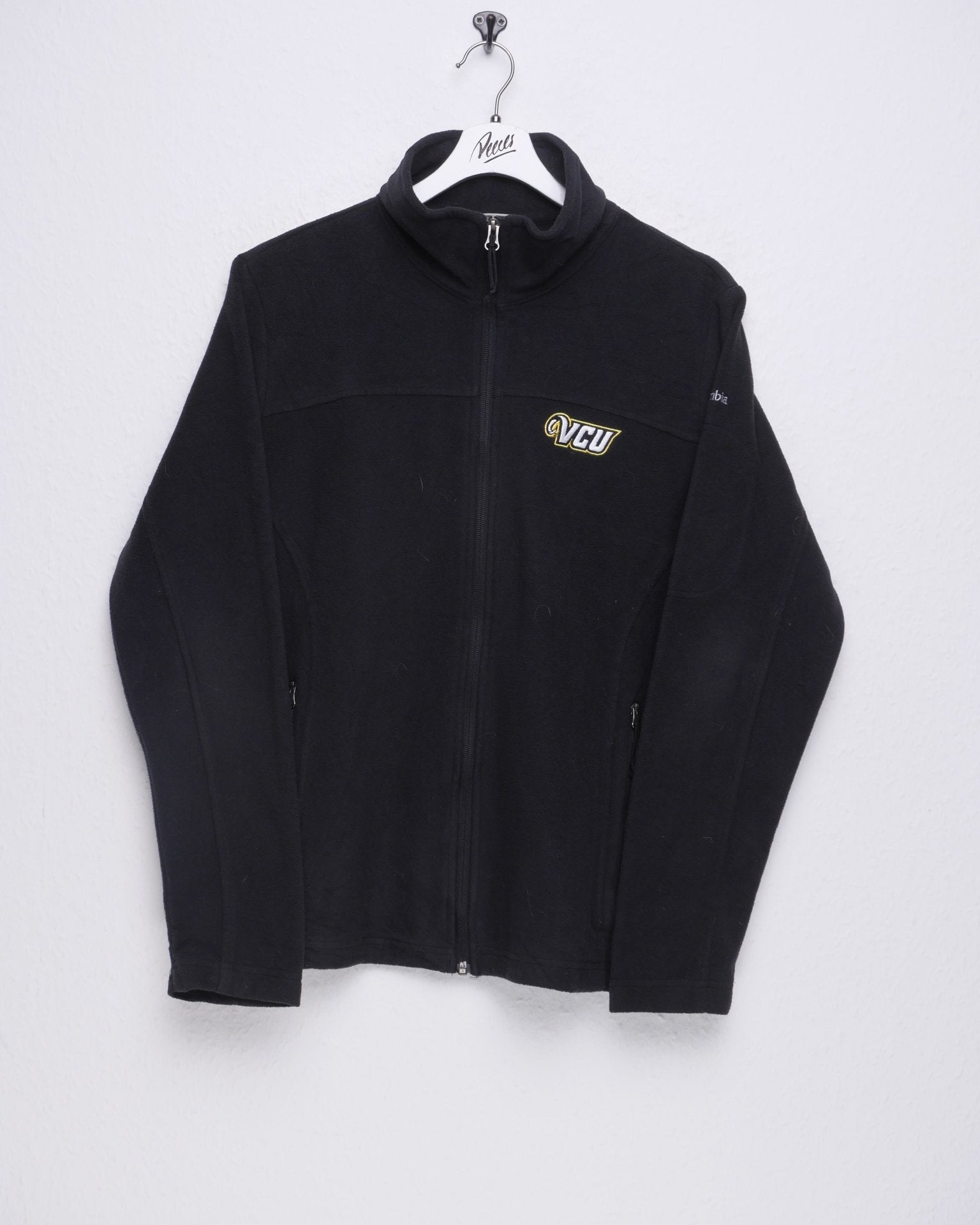 Columbia embroidered Logo 'VCU' black Full Zip Fleece Sweater - Peeces