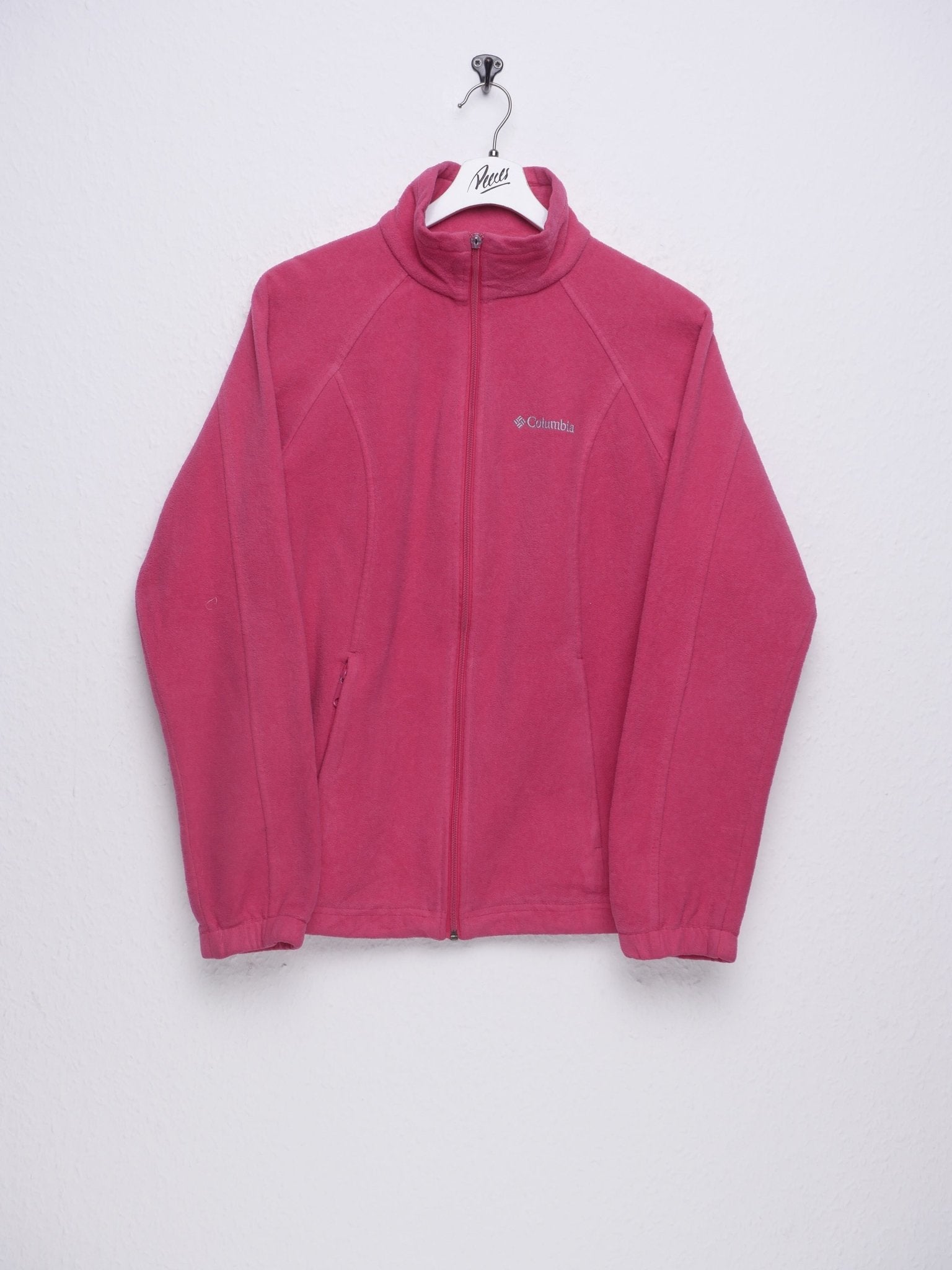 Columbia embroidered Spellout pink Fleece Jacke - Peeces