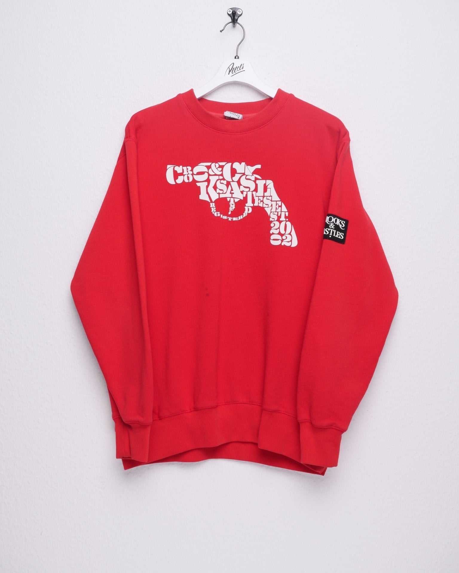 Crooks& Castles printed Logo red Sweater - Peeces