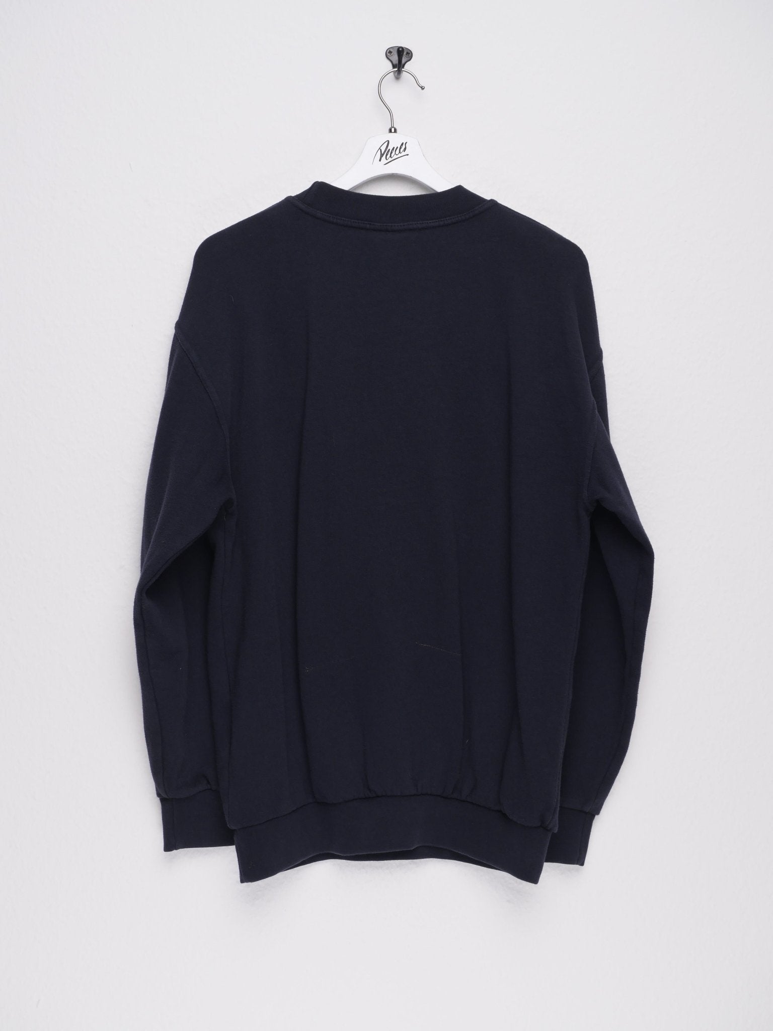 'Eickhoff' patched Spellout black Sweater - Peeces