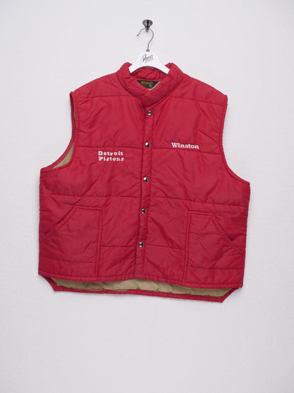 embroidered 'detroit Pistons' red West Jacke - Peeces