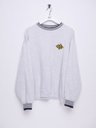 embroidered Logo 'the contractor yard' oversized grey Sweater - Peeces