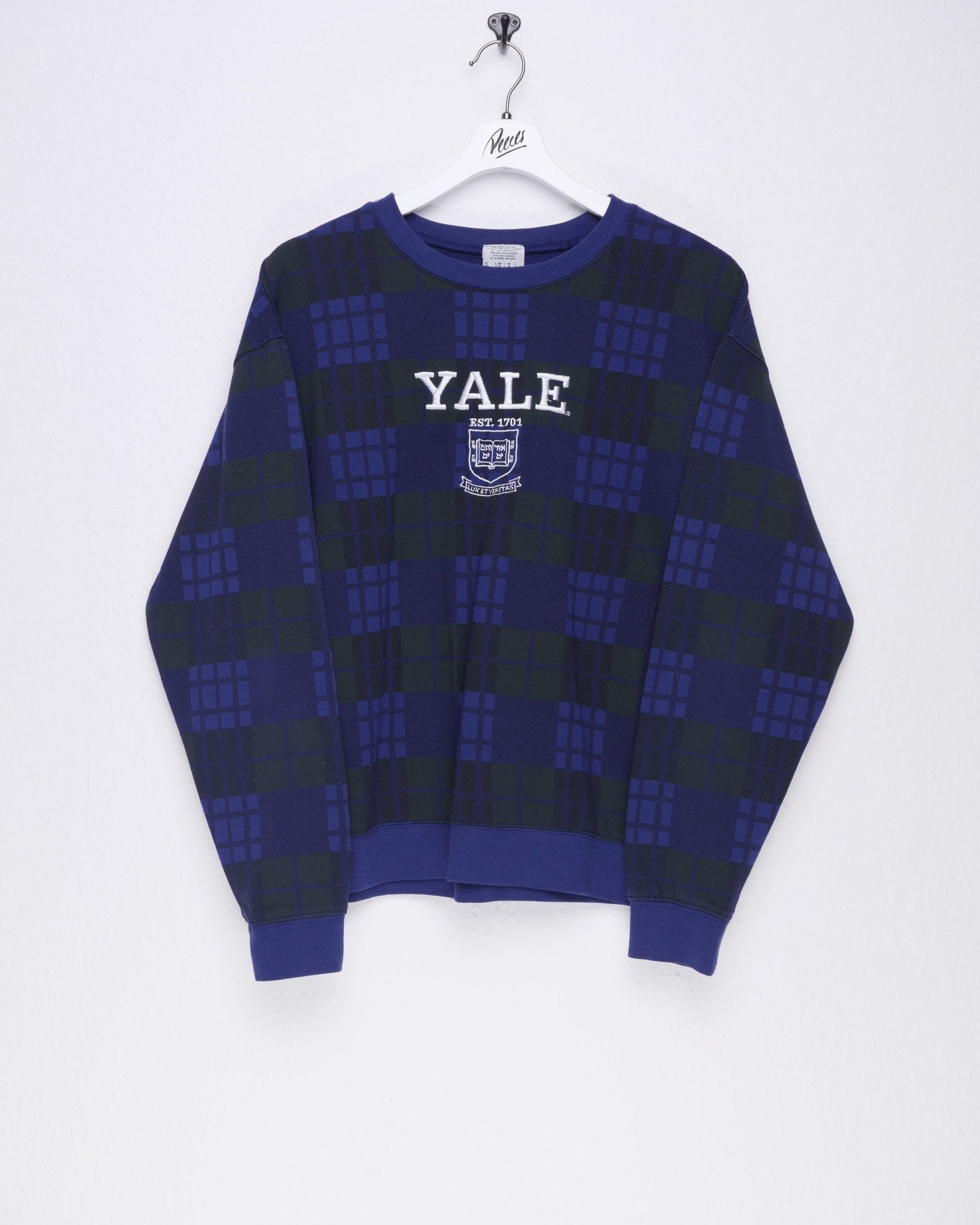 embroidered Yale University Logo squared Sweater - Peeces