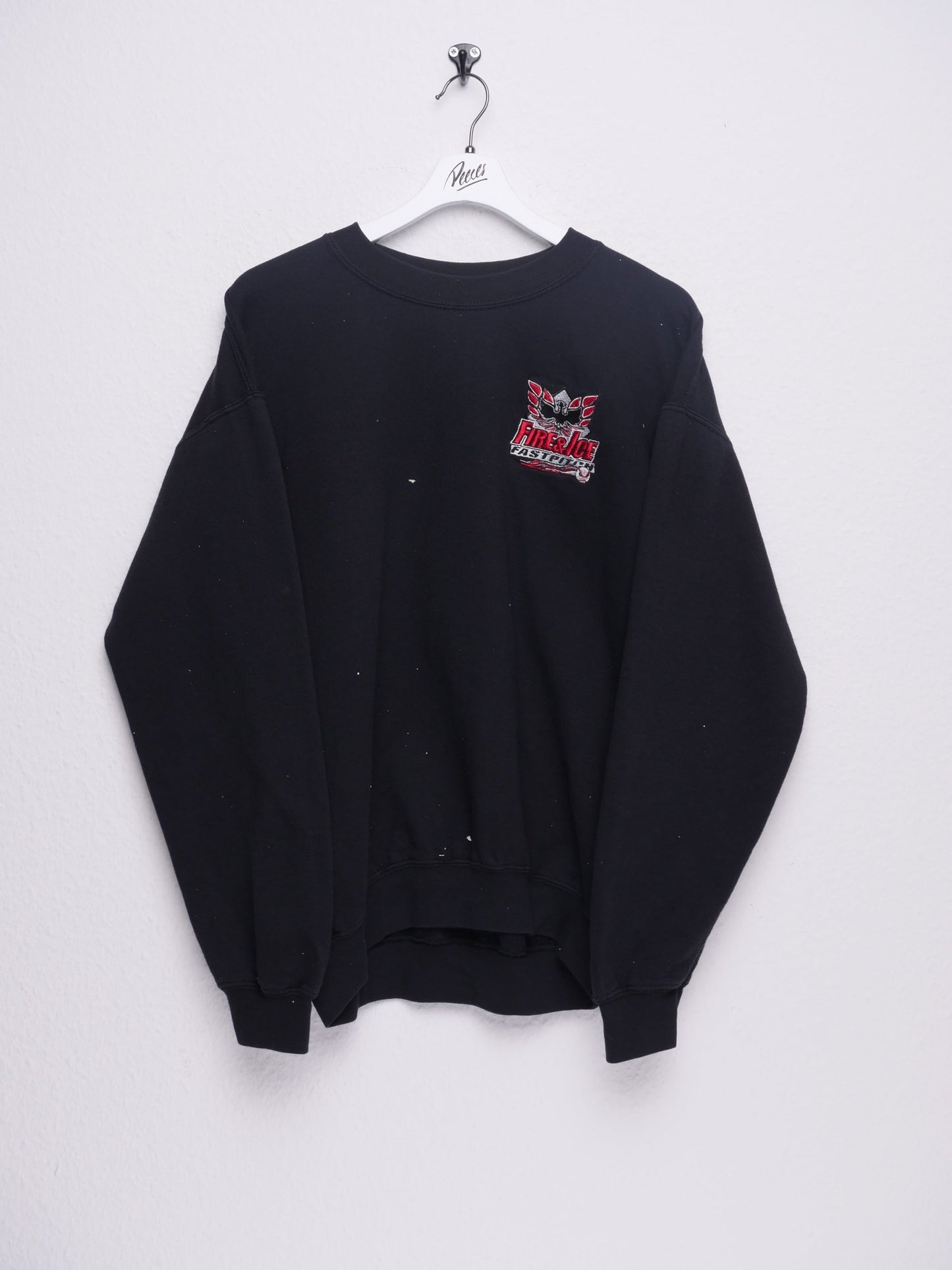 Fire & Ice embroidered Logo black Sweater - Peeces
