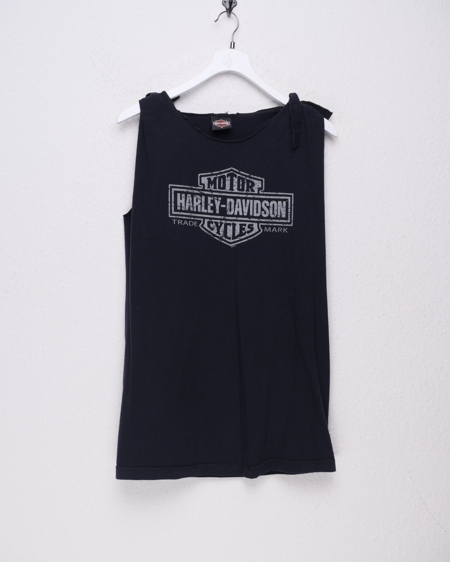 Harley Davidson 'Manitowoc, WI' printed black Graphic Tank Top Shirt - Peeces