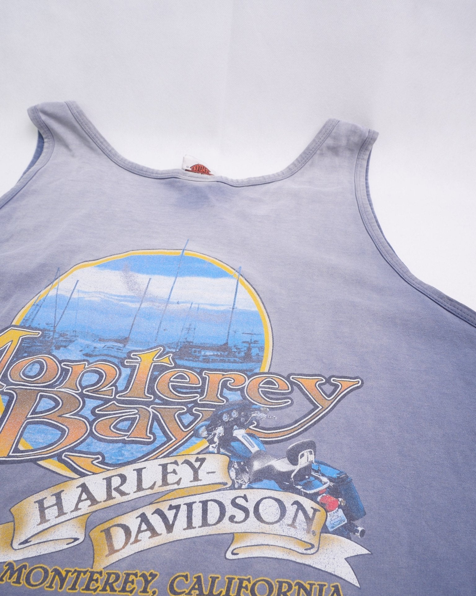 harley Davidson Monterey printed Logo washed Tank Top Graphic Shirt - Peeces