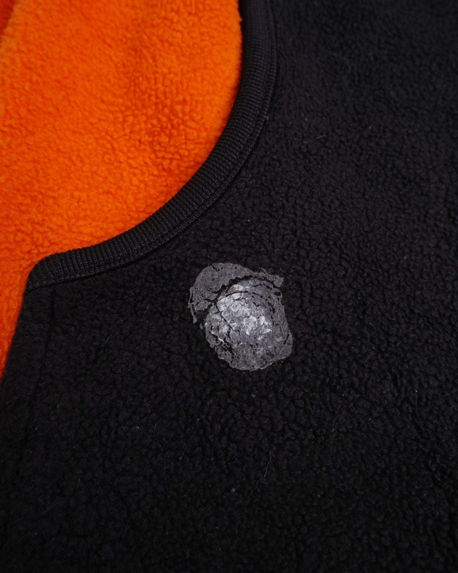 harley embroidered Logo two toned Half Zip Fleece Sweater - Peeces