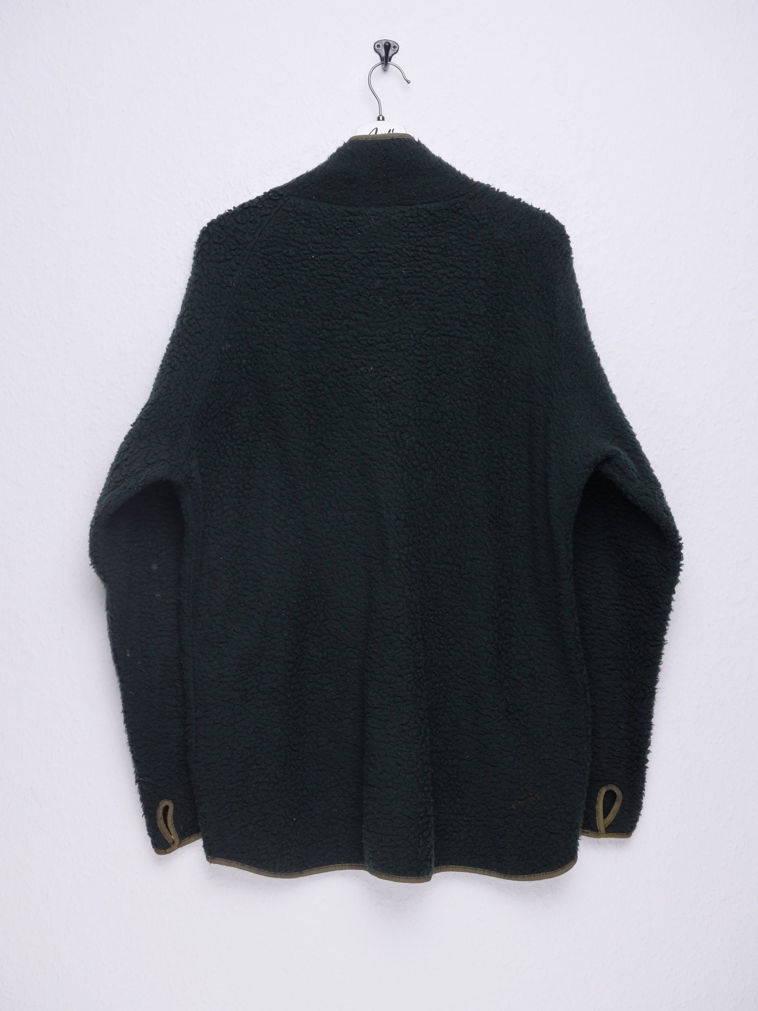Helly Hansen embroidered Logo green Fleece Zip Sweater - Peeces