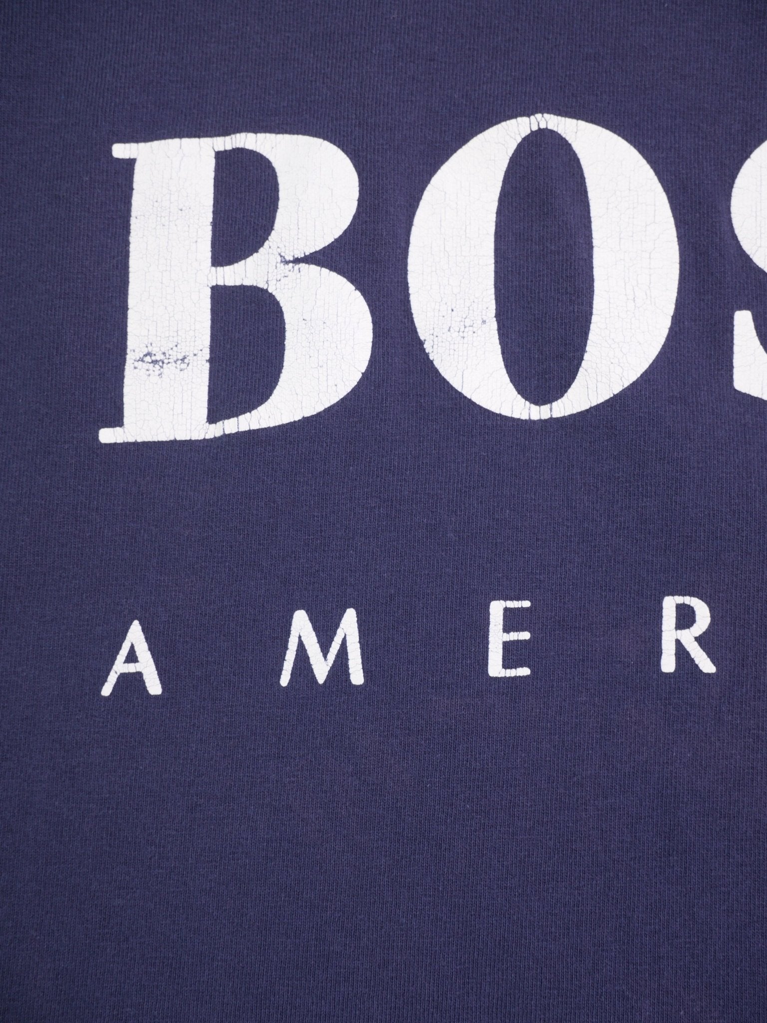 Hugo Boss printed Spellout navy Shirt - Peeces