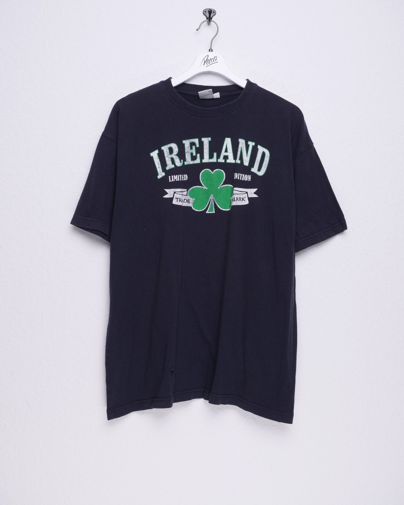 'Ireland' printed Graphic black Shirt - Peeces