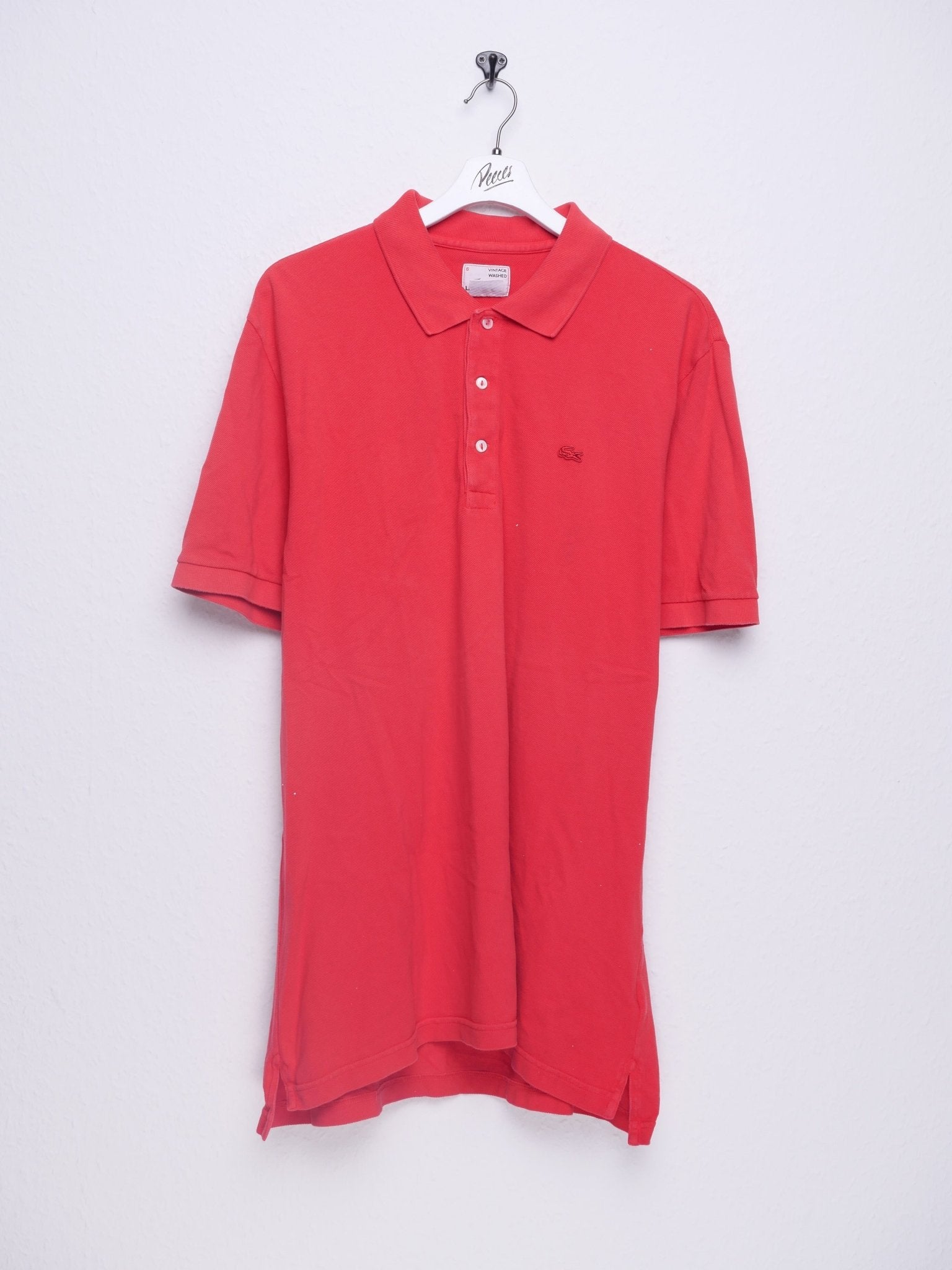 lacoste embroidered Logo red Polo Shirt - Peeces