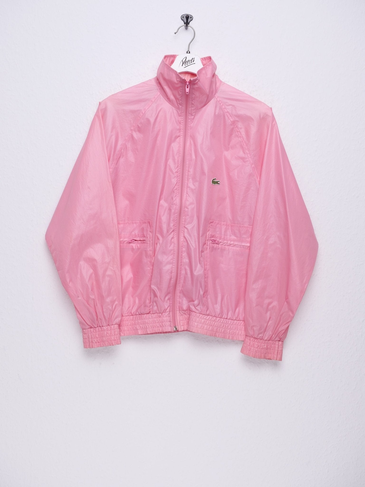 Lacoste patched Logo pink Vintage Track Jacke - Peeces