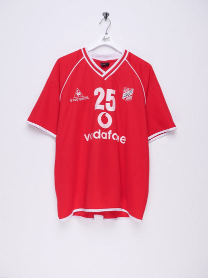 'Le Coq Sportif' embroidered Logo red Jersey Shirt - Peeces