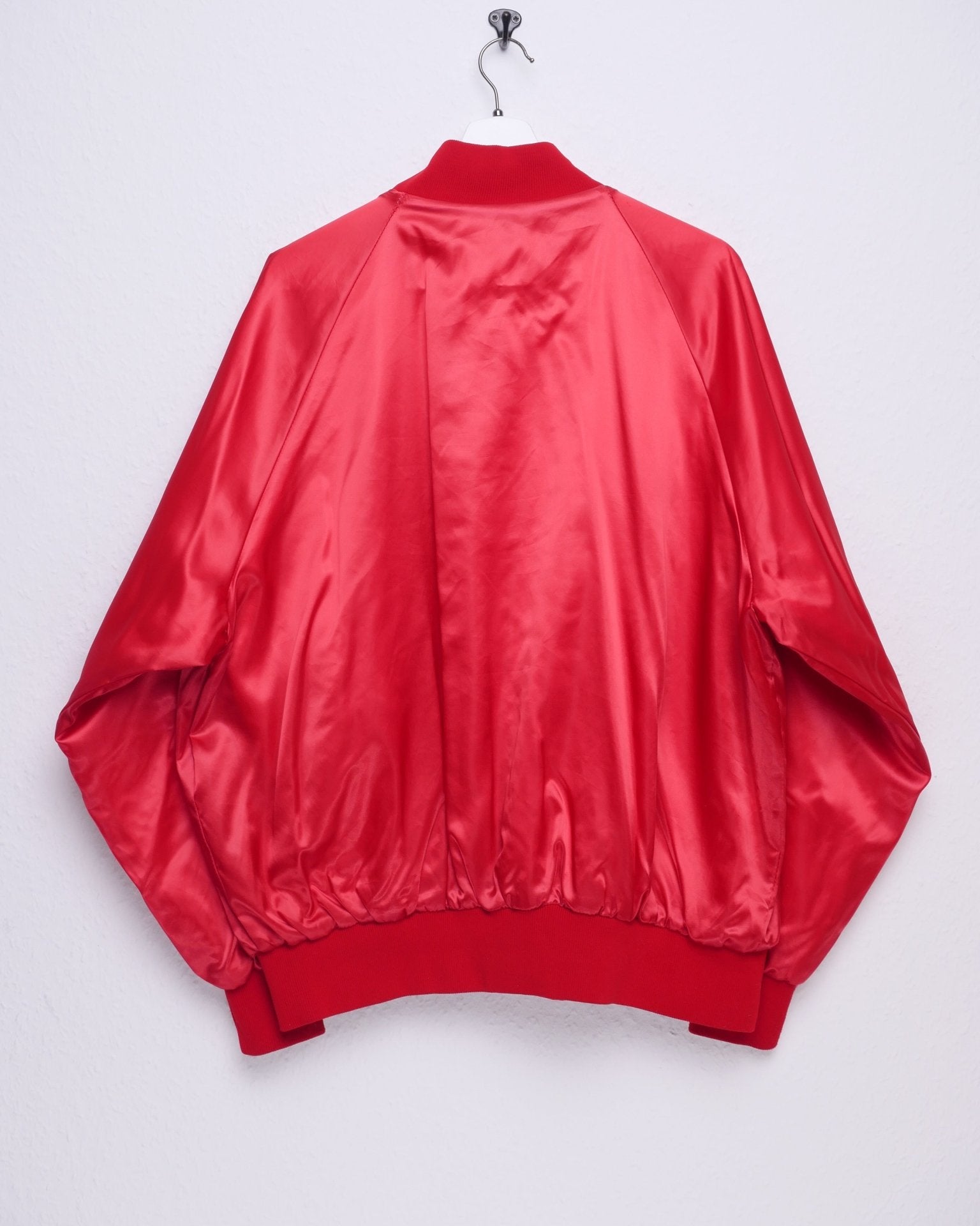 'Leadline' embroidered Graphic red Bomber Jacke - Peeces