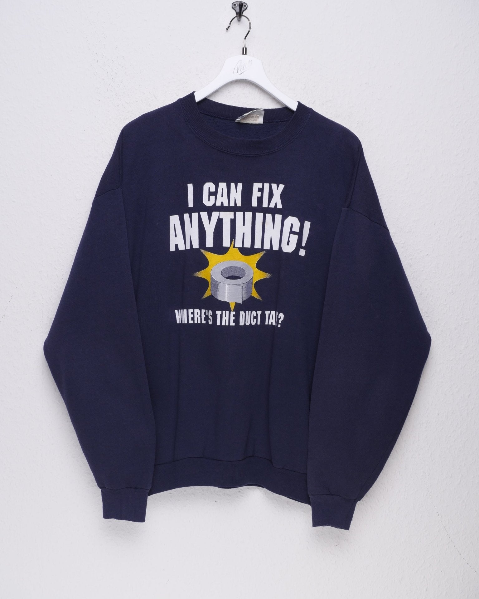 Lee 'I Can Fix Anything' printed Graphic navy Sweater - Peeces