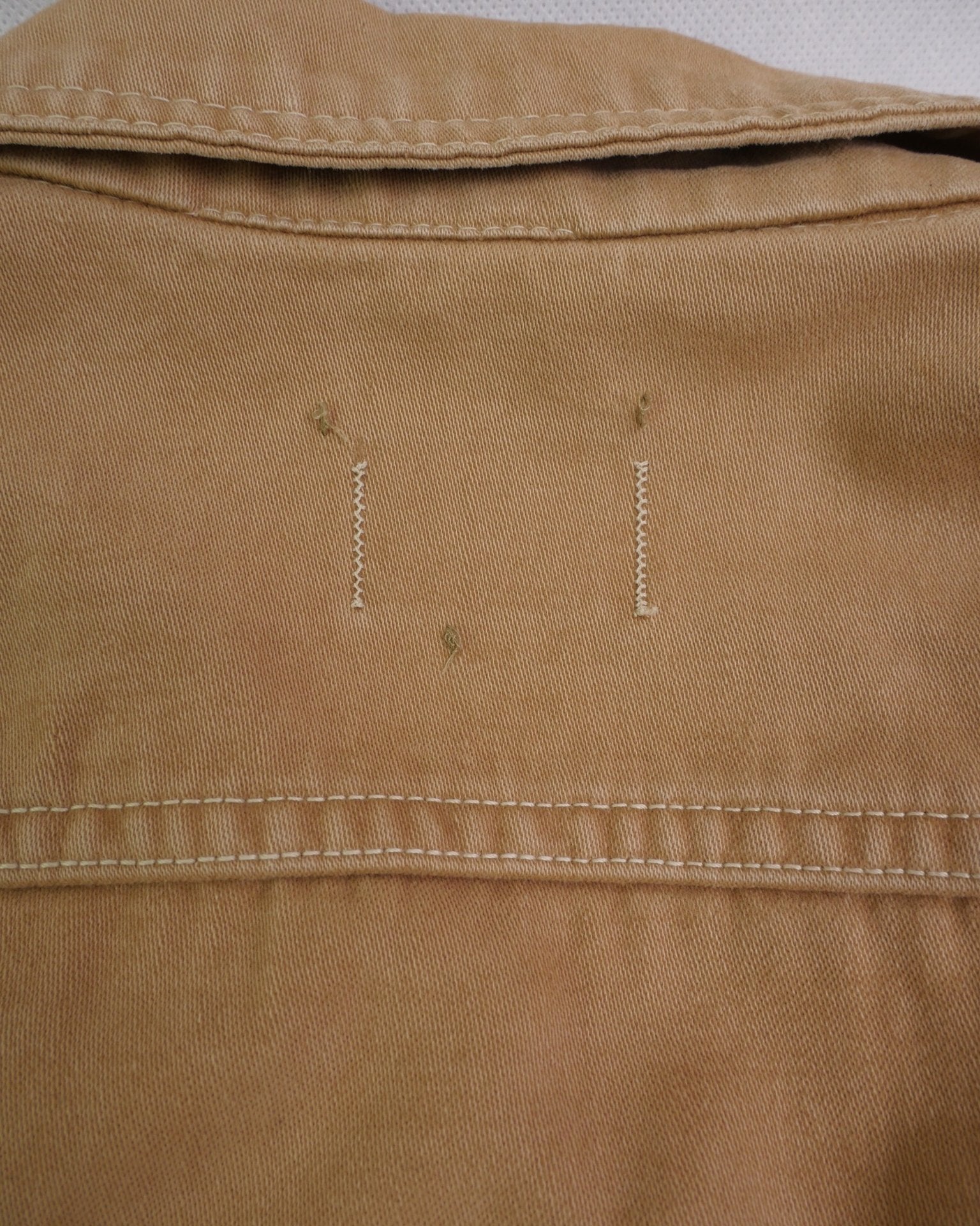 Lee patched Logo brwon Denim Jacket - Peeces