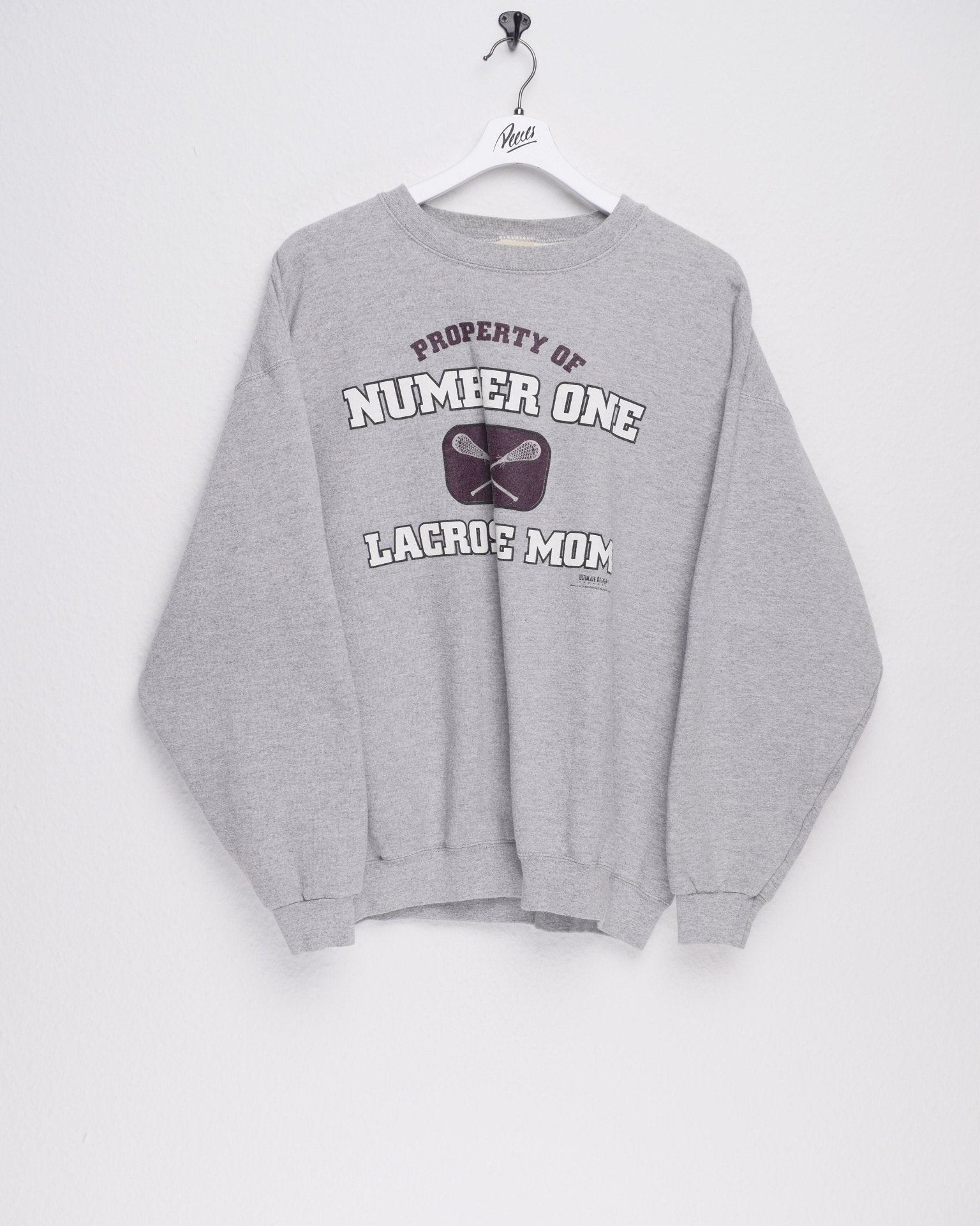 lee 'Property of Number One' printed Graphic grey Sweater - Peeces